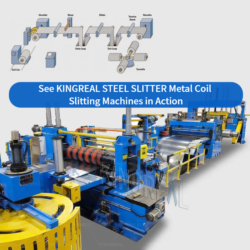 KINGREAL STEEL SLITTER Metal Rulo Dilme Makinelerini Çalışırken Görün